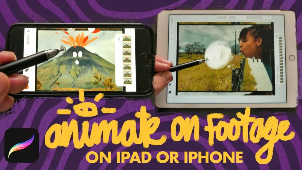 آموزش Animate On Footage: استفاده از Procreate در iPad و iPhone
