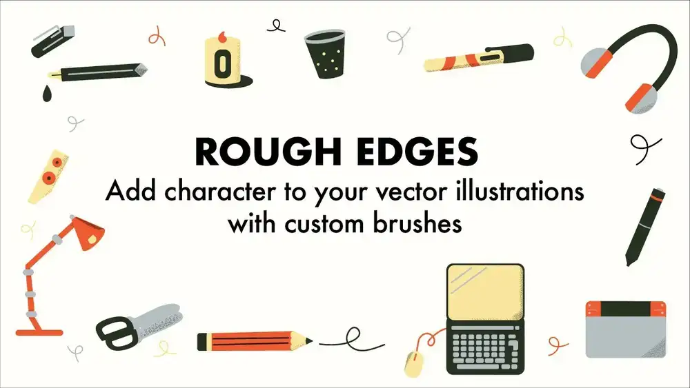 آموزش بافت ساده و سریع در Adobe Illustrator: اضافه کردن بافت با یک کلیک با براش های هنری سفارشی