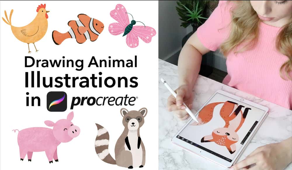 آموزش نحوه ترسیم در Procreate - تصاویر حیوانات در iPad Pro - تصاویر دیجیتال