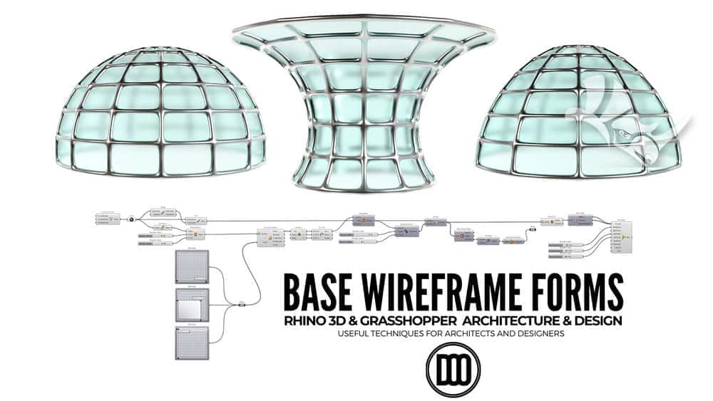 آموزش Rhino 3D و Grasshopper Wireframe Forms با استفاده از Revolve Parametric Architecture و طراحی سه بعدی