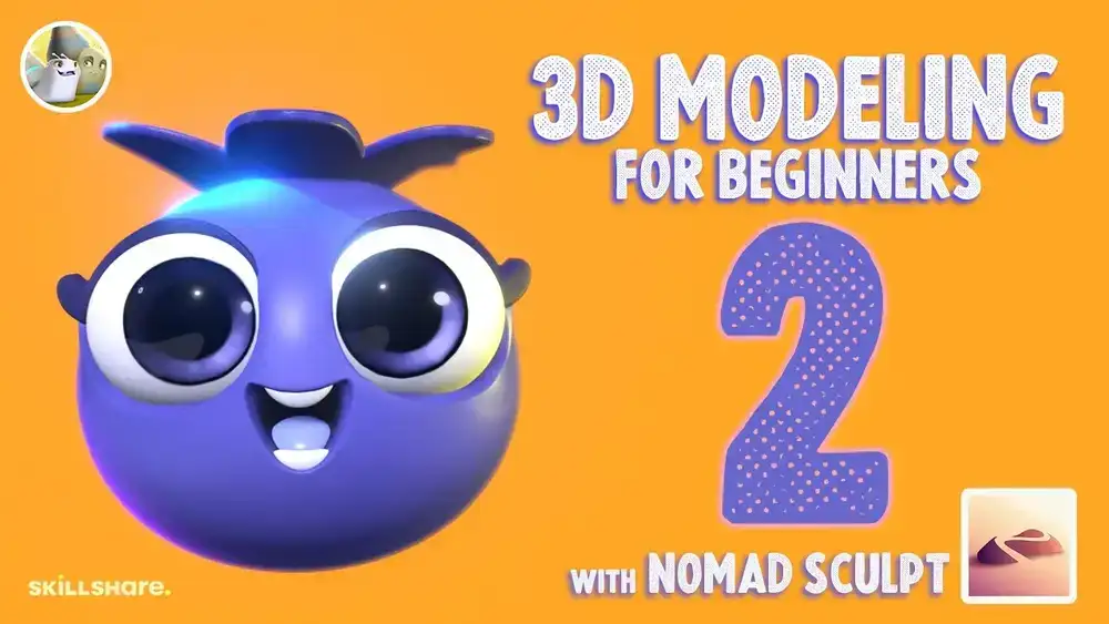 آموزش مدلسازی سه بعدی برای مبتدیان 2 با Nomad Sculpt: Blueberry