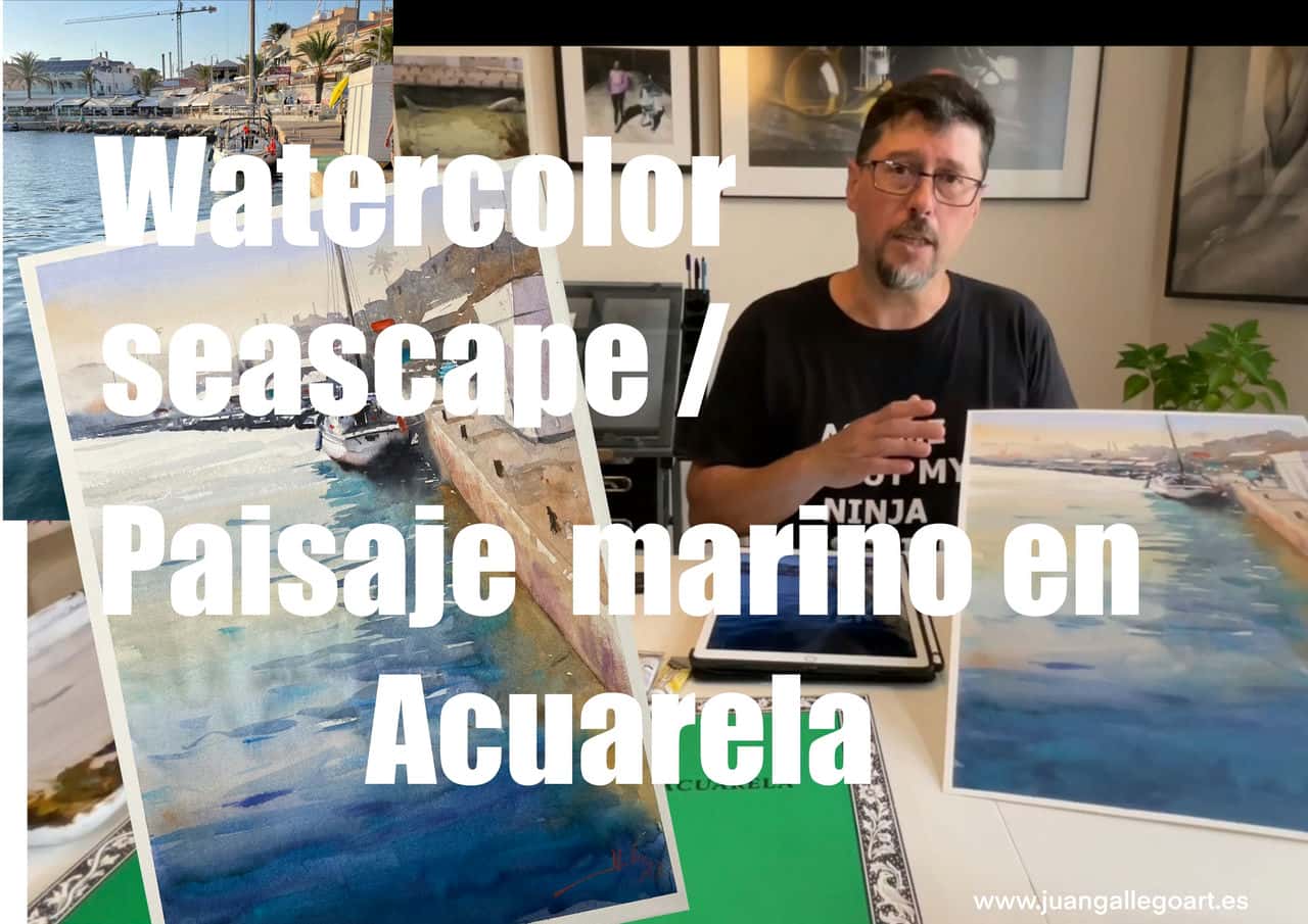 آموزش Paisaje marino en acuarela/منظره دریایی با آبرنگ