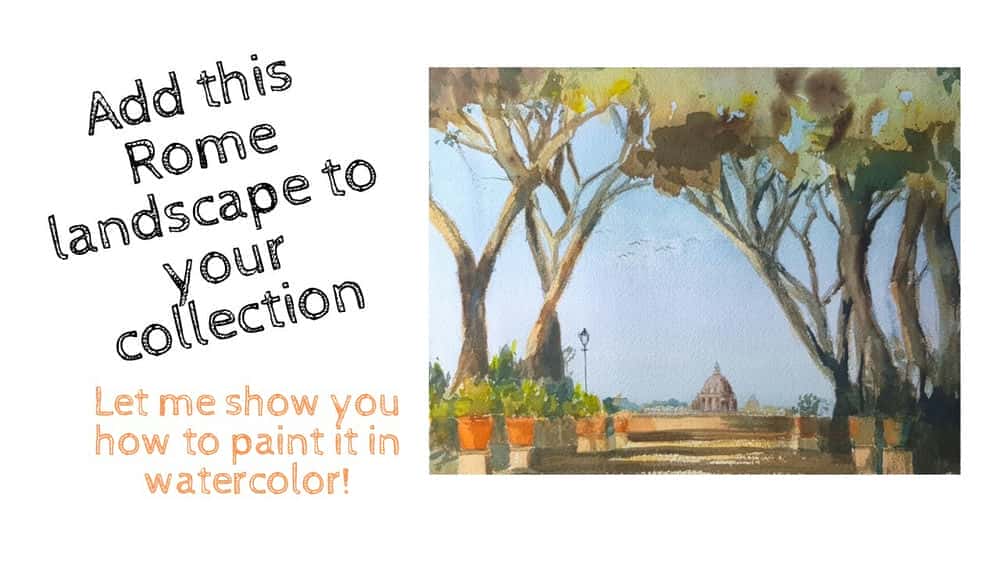 آموزش نقاشی آبرنگ مانند یک حرفه ای: این منظره رم ساده تر از آن چیزی است که به نظر می رسد