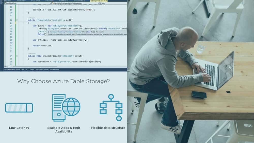 آموزش Microsoft Azure Developer: پیاده سازی ذخیره سازی جدول 