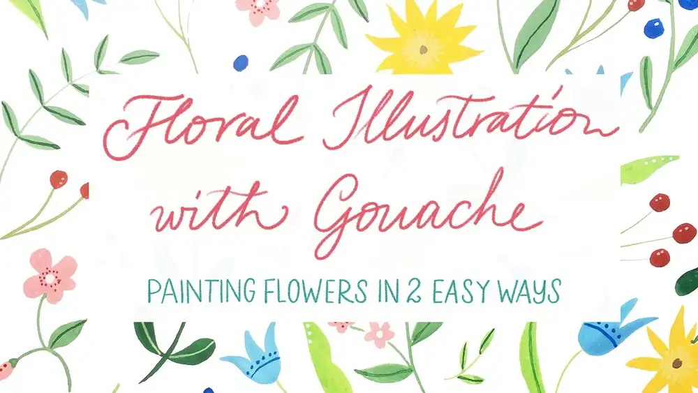 آموزش تصویرسازی گل با گواش: نقاشی گل به دو روش آسان