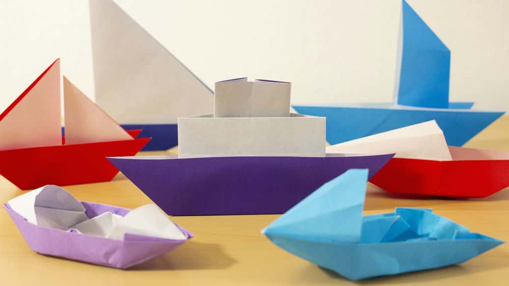 اصول اولیه اوریگامی: آموزش تا زدن 7 قایق اوریگامی