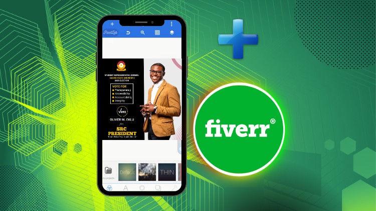 آموزش Fiverr Freelancing با مهارت طراحی گرافیکی گوشی های هوشمند