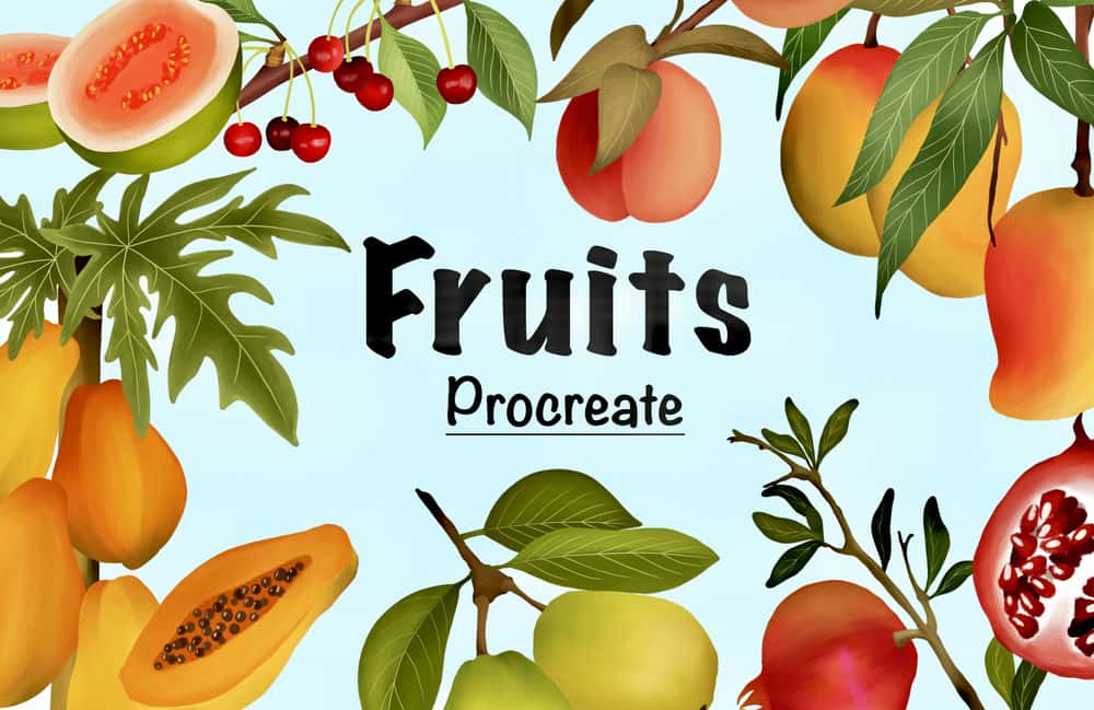 آموزش میوه ها را در Procreate نشان دهید