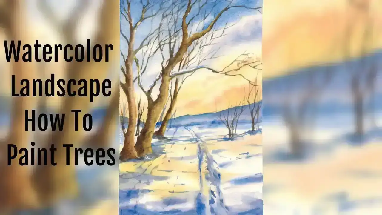 آموزش منظره آبرنگ: چگونه درختان را رنگ آمیزی کنیم