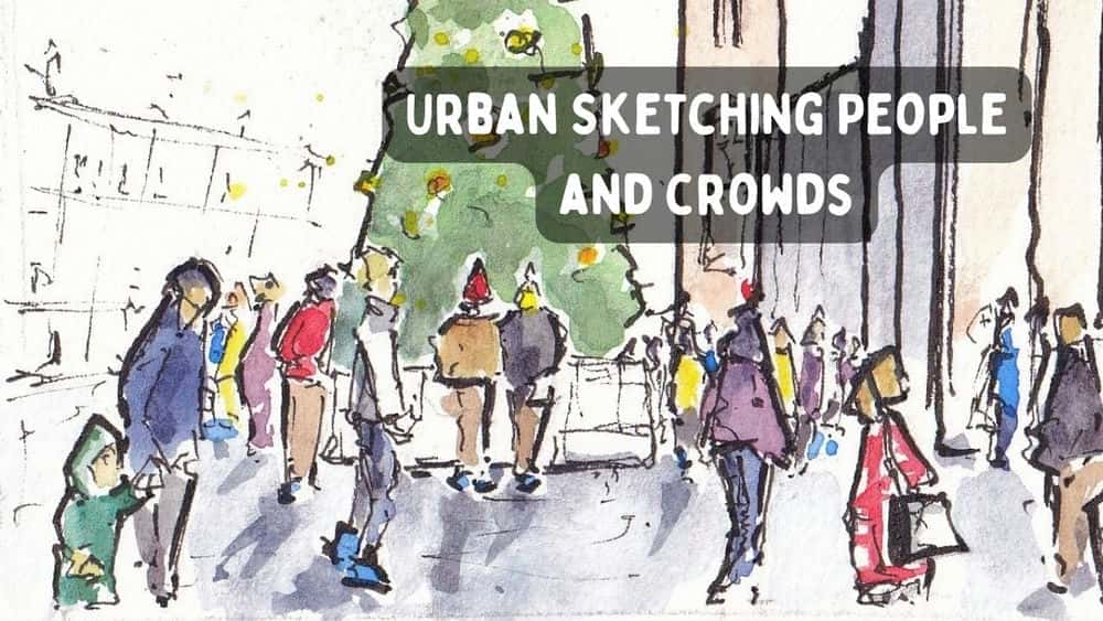 آموزش طراحی شهری از مردم در خیابان شلوغ - اضافه کردن فیگورها به صحنه شما