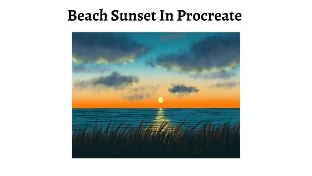 آموزش Sunset Beach In Procreate with Free Cloud Brush