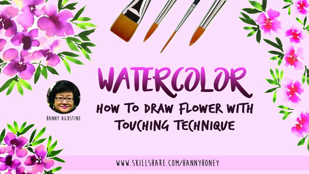 آموزش آبرنگ: چگونه گل را با تکنیک لمس کردن بکشیم