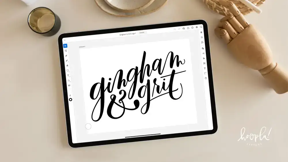 آموزش یک لوگوی خوشنویسی ساده در Adobe Illustrator برای iPad ایجاد کنید