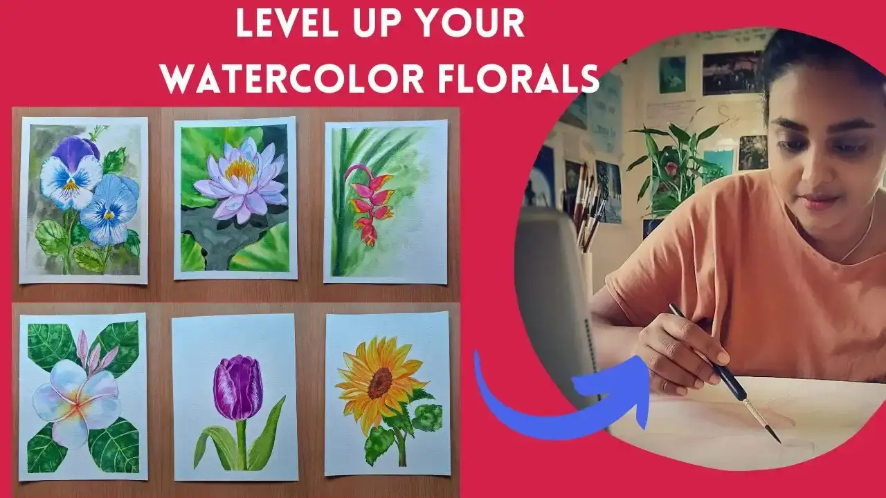 آموزش تکنیک های مدرن نقاشی با آبرنگ برای ارتقاء سطح گل های خود