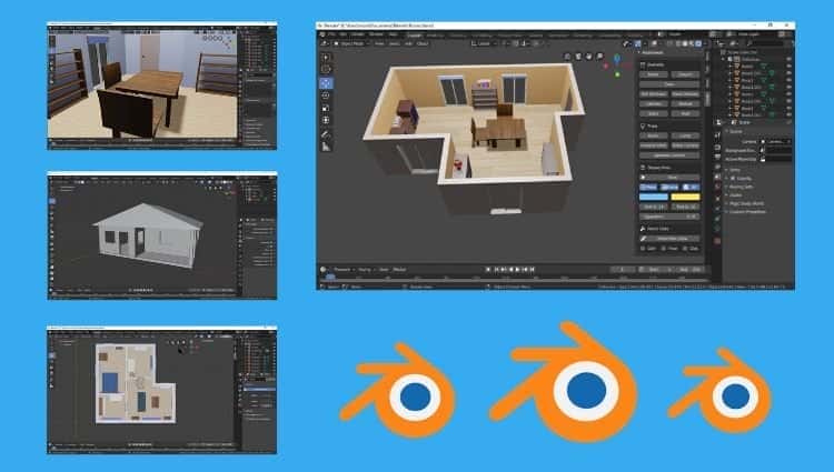 آموزش Blender 2.8 برای طراحی داخلی و معماری