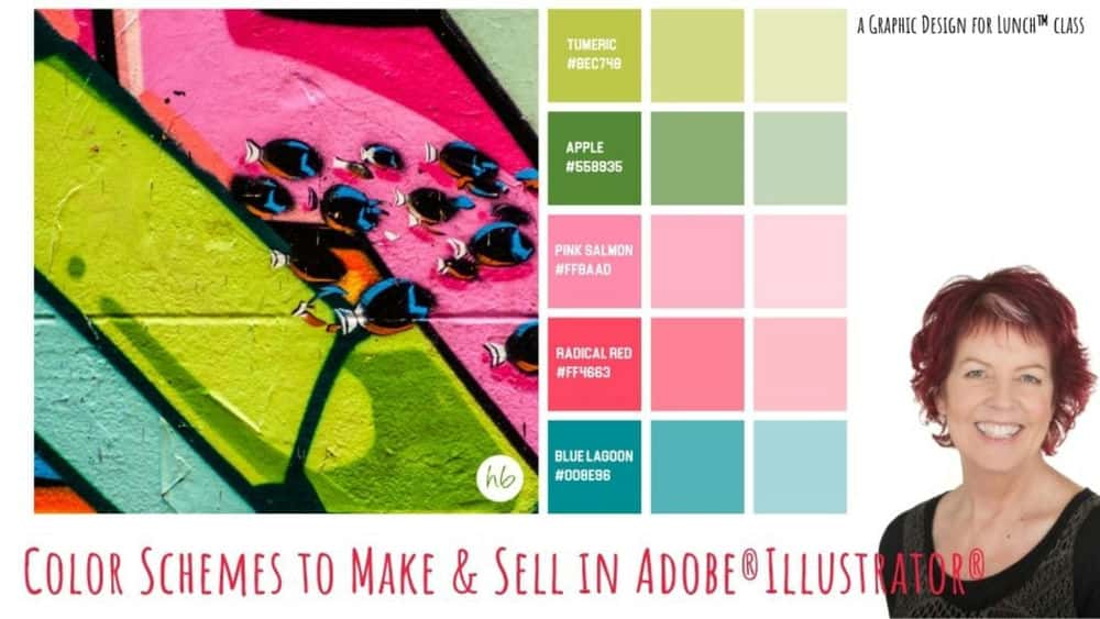 آموزش طرح‌های رنگی برای فروش در Adobe Illustrator - طراحی گرافیکی برای کلاس ناهار