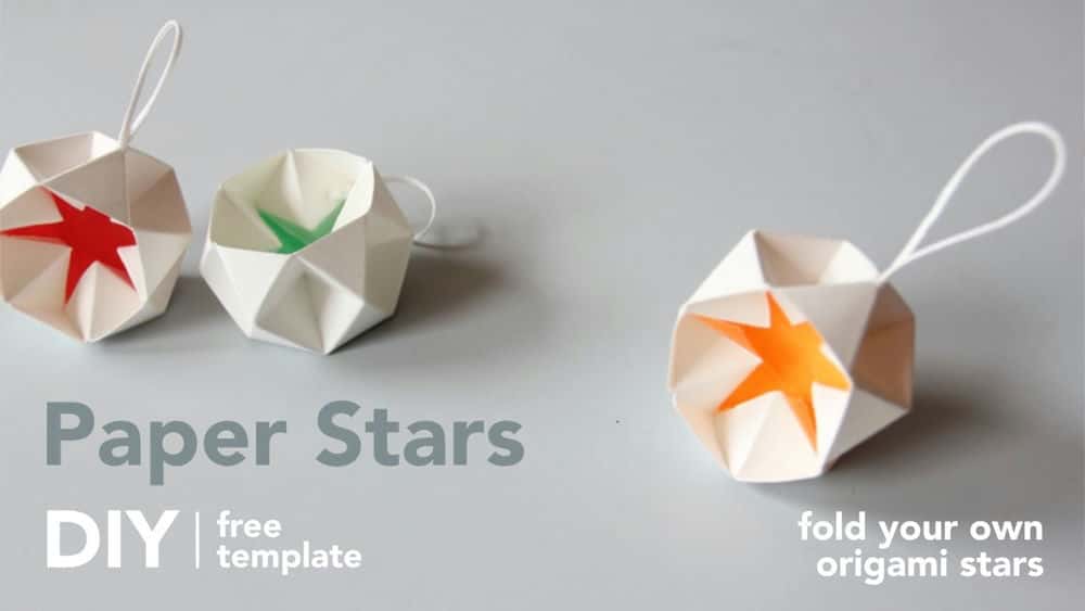 آموزش تزیین ستاره اوریگامی//دکوراسیون کاغذی خود را برای درخت کریسمس یا به عنوان هدیه تا کنید