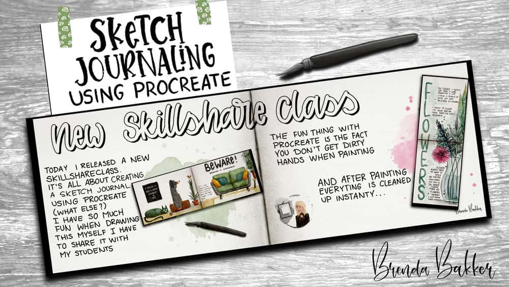 آموزش ایجاد یک ژورنال Sketch دوست داشتنی با استفاده از Procreate