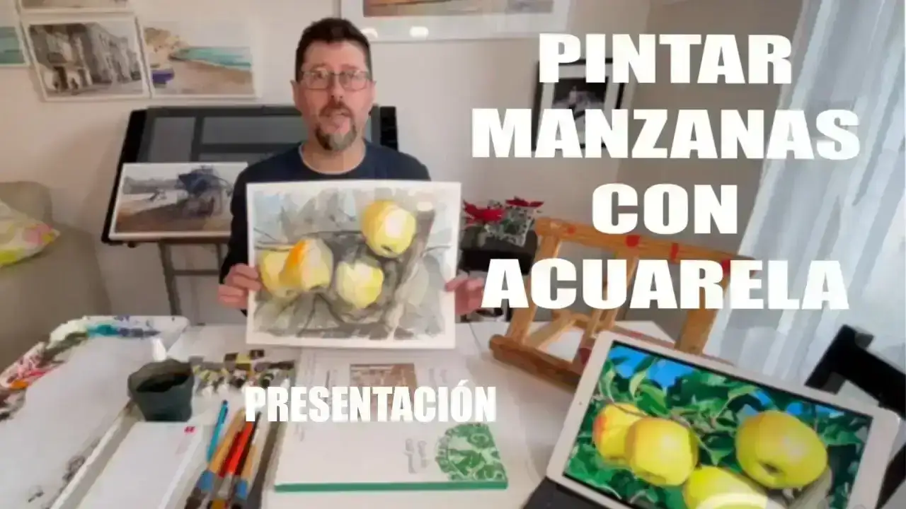 آموزش Pintar manzanas con acuarela - سیب ها را با آبرنگ رنگ کنید