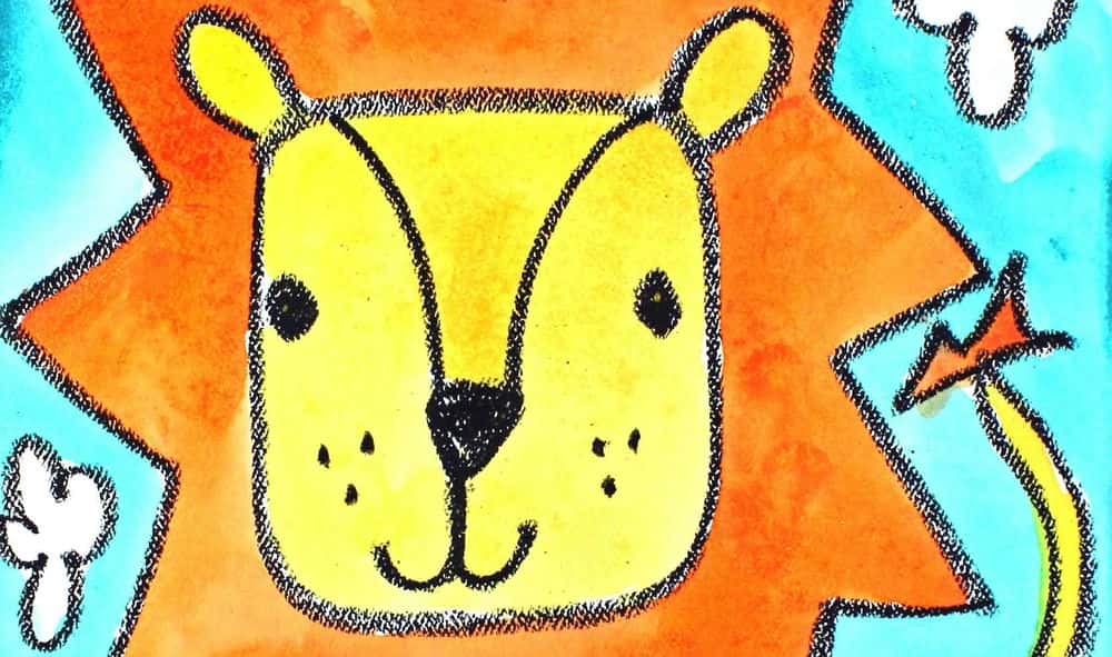 آموزش هنر برای بچه‌ها: گام به گام نحوه طراحی و نقاشی یک شیر را با آبرنگ بیاموزید