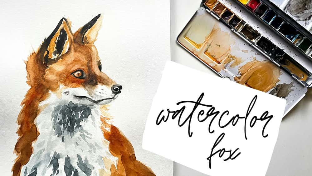 Watercolor Fox - آموزش آبرنگ آزاد و رسا