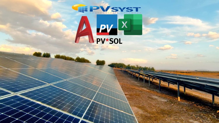 آموزش PVsyst کامل انرژی خورشیدی، PVsol Premium، Excel، AutoCAD
