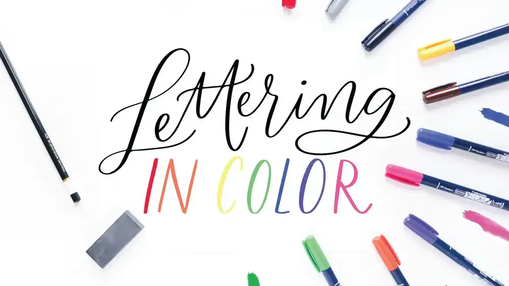 آموزش حروف رنگی: حروف براش رنگارنگ با رنگ های فودنوسوکه