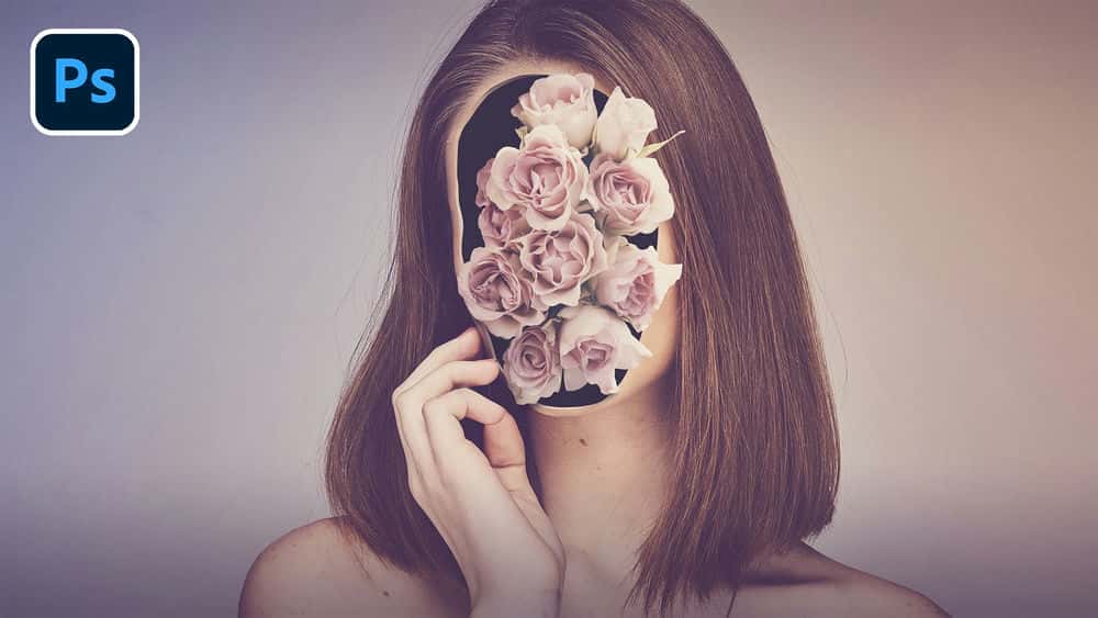 آموزش Masterclass Composite Photoshop: Flower Face