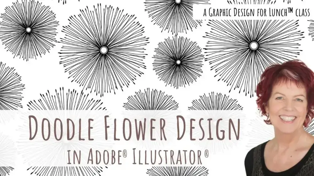 آموزش طرح و الگوی گل دودل در ایلاستریتور - طراحی گرافیکی برای کلاس ناهار