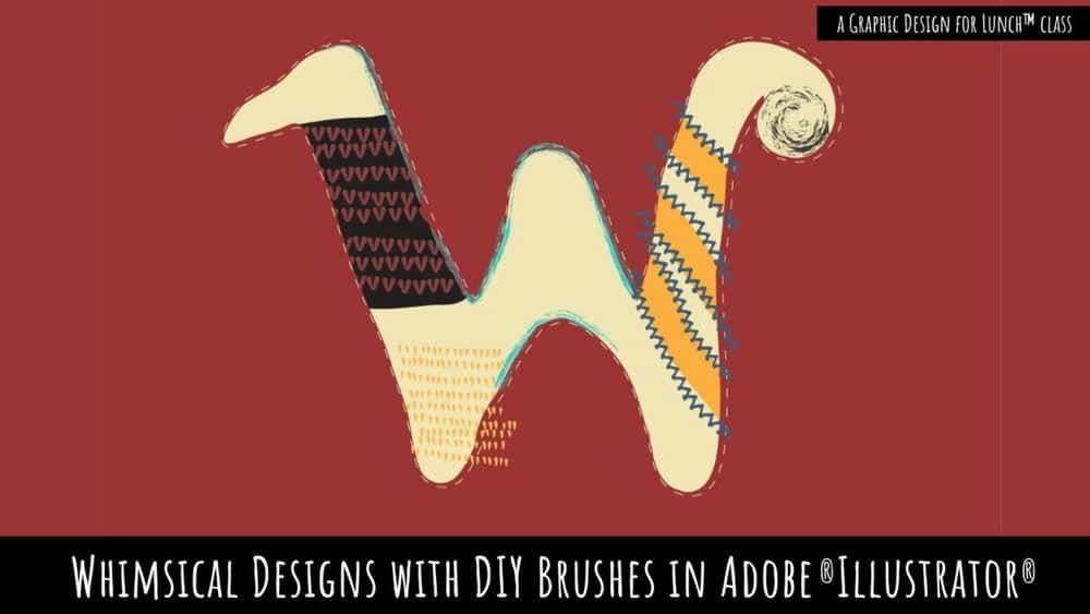آموزش طرح‌های عجیب و غریب با براش‌های DIY در Adobe Illustrator - طراحی گرافیکی برای کلاس ناهار