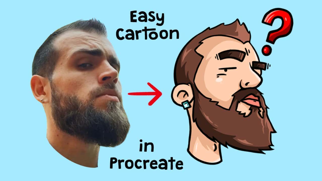 آموزش ساخت یک کارتون از یک عکس در Procreate (آسان)