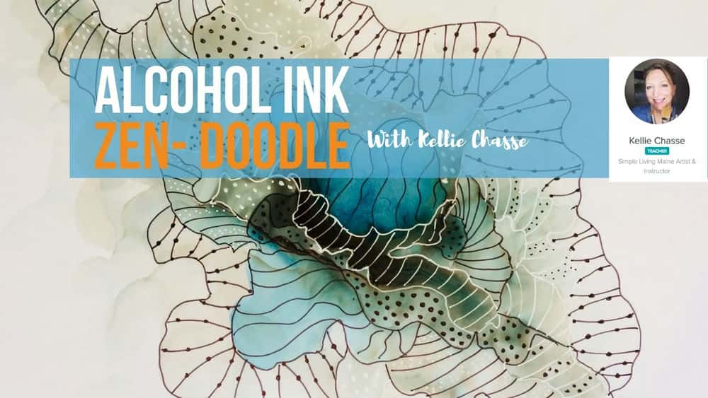 آموزش جوهر الکلی ZenDoodle | کاوش هنر سیال با قلم و جوهر ZenTangle