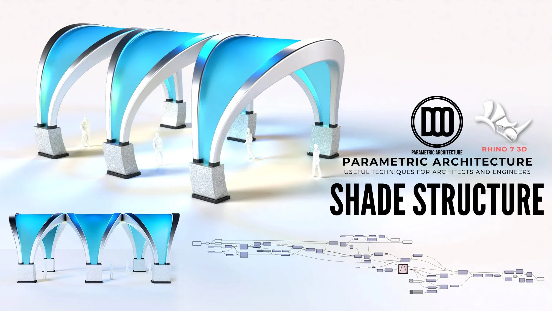 آموزش معماری پارامتریک و طراحی سه بعدی Rhino 3D and Grasshopper Shade Structure