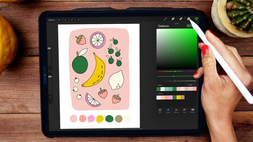 آموزش الهام بخش رنگ برای تصویرسازی دیجیتال: پالت های رنگی در Procreate