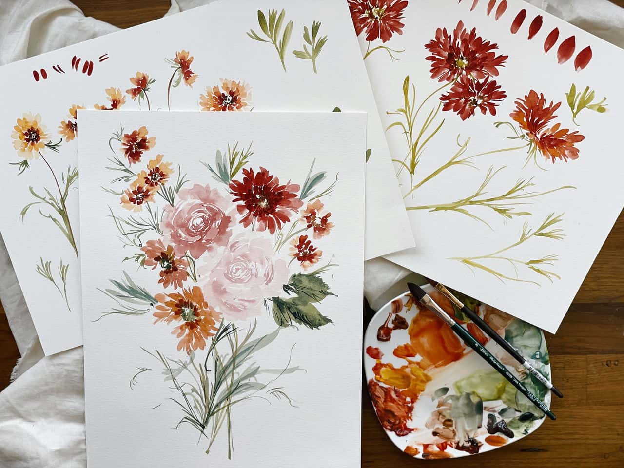 Effortless Watercolor Flowers: Paint Easy Loose Florals Using