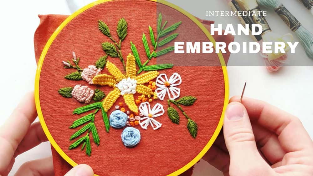 Hand Embroidery Fundamentals: Stitch Your Own Floral Monogram Hoop, Dana  Batho