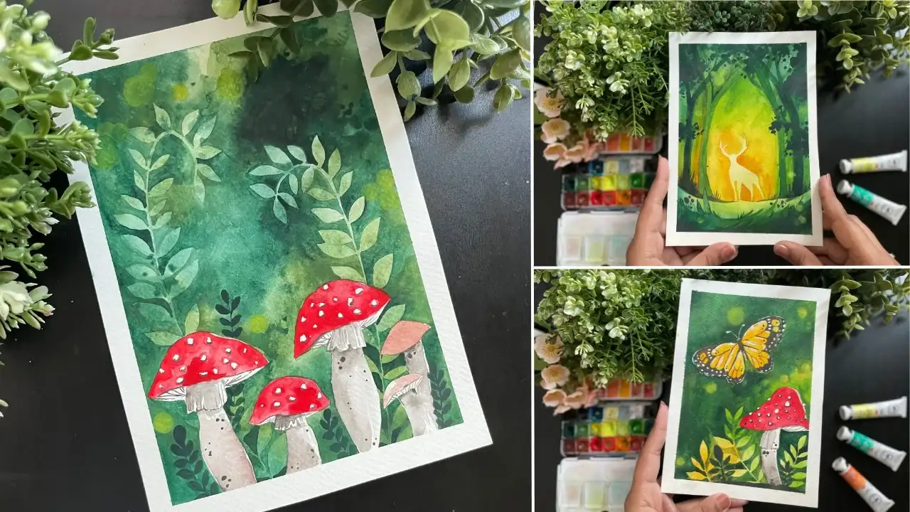 Mystical Forest Watercolor: A Moody Landscape Painting Tutorial, Madeline  Kerrii