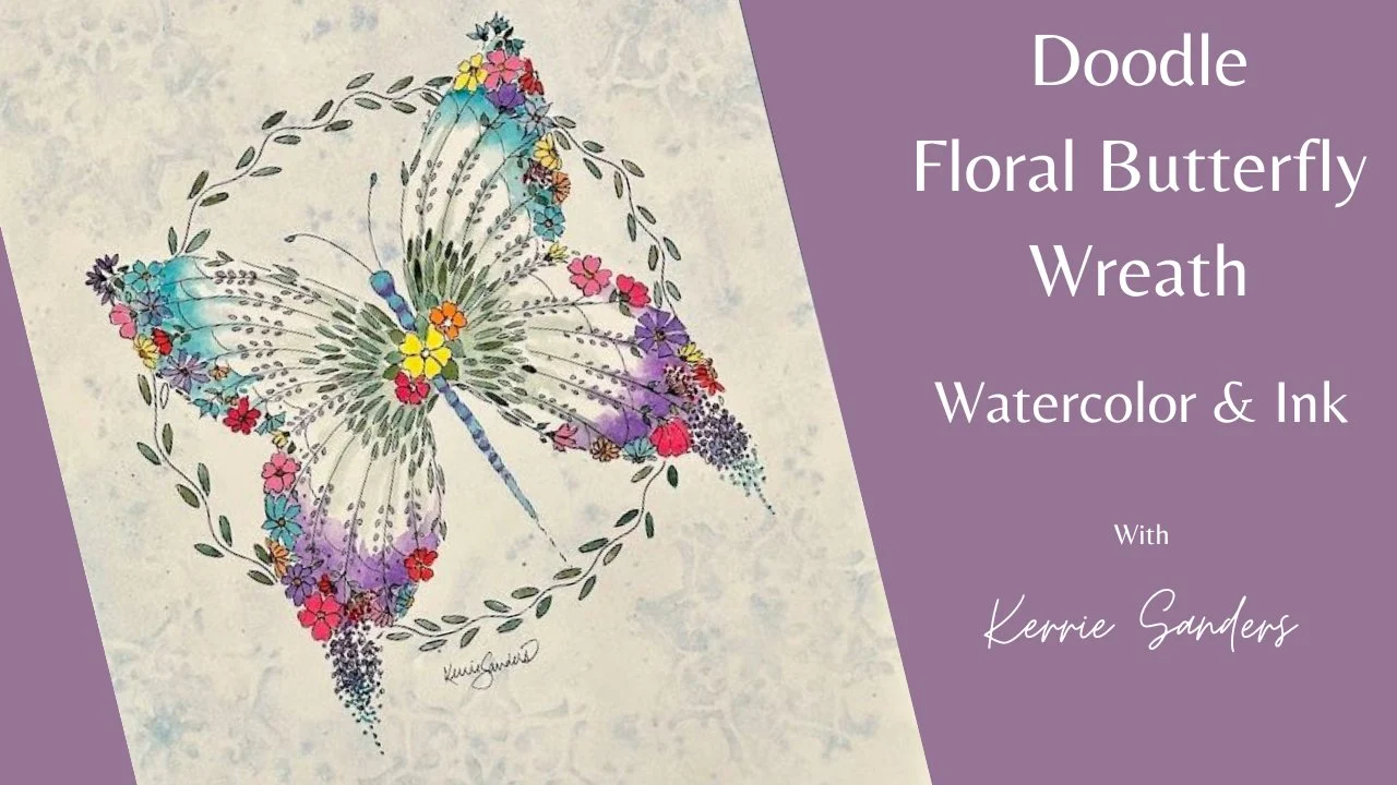 آموزش تاج گل پروانه طرح‌دار - جوهر و آبرنگ
