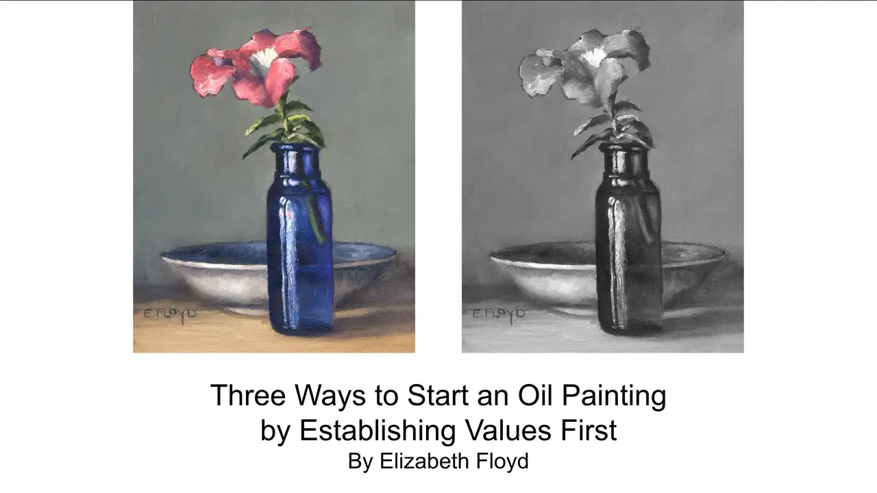 آموزش تعیین مقادیر برای اولین بار در نقاشی روغن