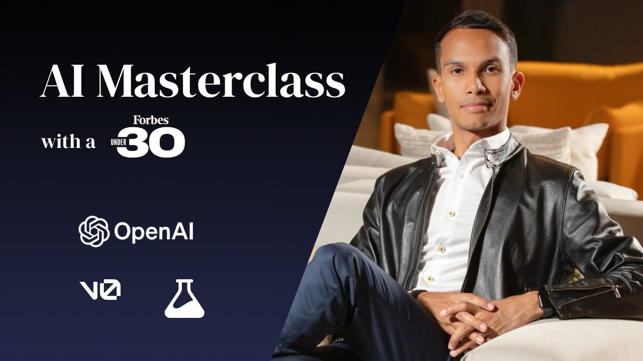 آموزش هوش مصنوعی برای بازاریابی ، تجارت و بهره وری: ابزارهای Chatgpt & AI را با Forbes زیر 30 یاد بگیرید