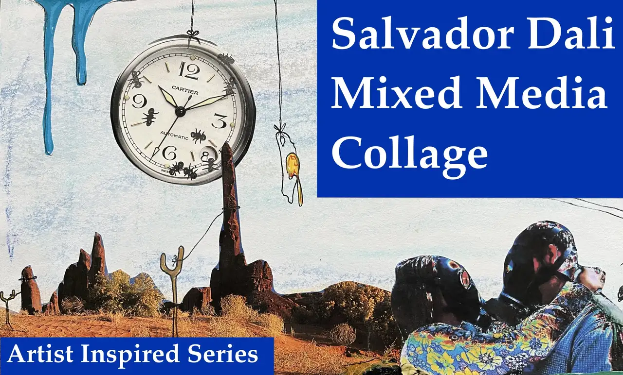 آموزش هنرمند الهام‌بخش: منظره‌های کلاژ با رسانه ترکیبی سورئالیسم با الهام از سالوادور دالی

