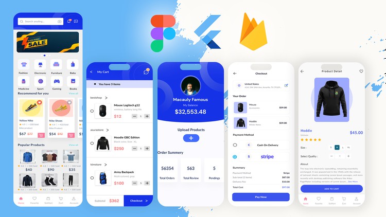 آموزش توسعه فول استک اپلیکیشن موبایل: فلاتر، فیگما و فایربیس

