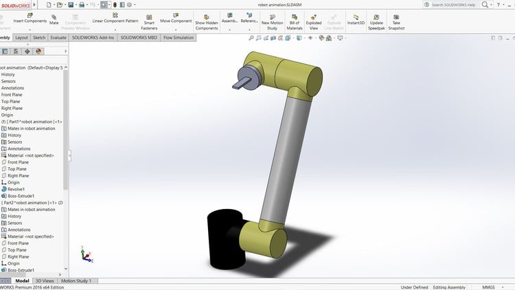 آموزش انیمیشن سازی و تحلیل حرکت در Solidworks

