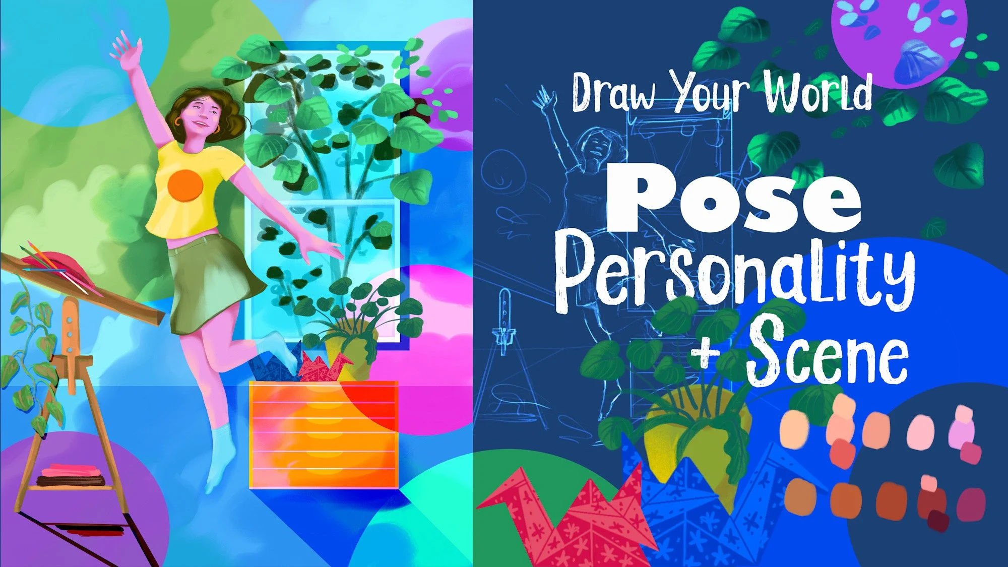 آموزش تصویرسازی کاراکتر: طراحی فیگور، شخصیت و صحنه در Procreate