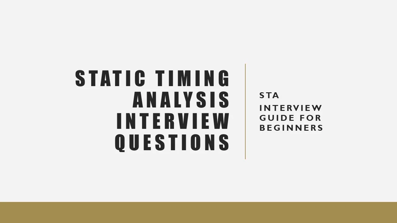 آموزش سوالات مصاحبه آنالیز زمانبندی ایستا
