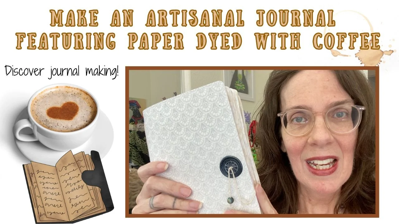 آموزش ساختن دفتر خاطرات هنری با کاغذ رنگ شده با قهوه
