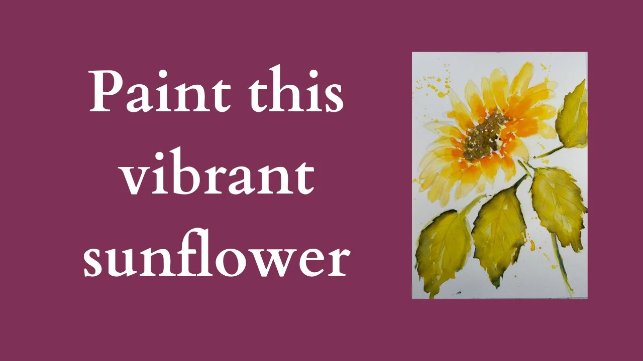 آموزش آفتابگردان آبرنگ - پر جنب و جوش و مبتدی دوستانه