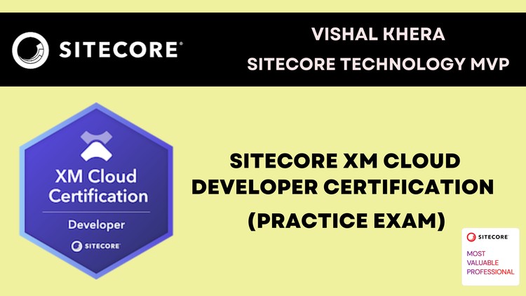 گواهینامه توسعه‌دهنده Sitecore XM Cloud (آزمون آزمایشی)

