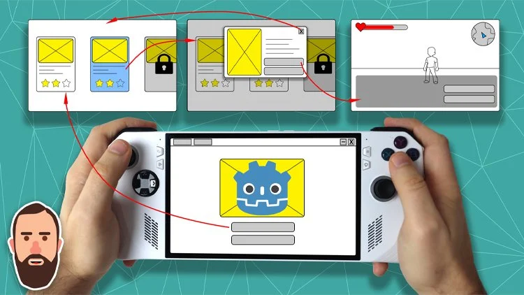 آموزش تسلط بر رابط کاربری گودوت: شخصی‌سازی حرفه‌ای اینترفیس با نودهای کنترلی
