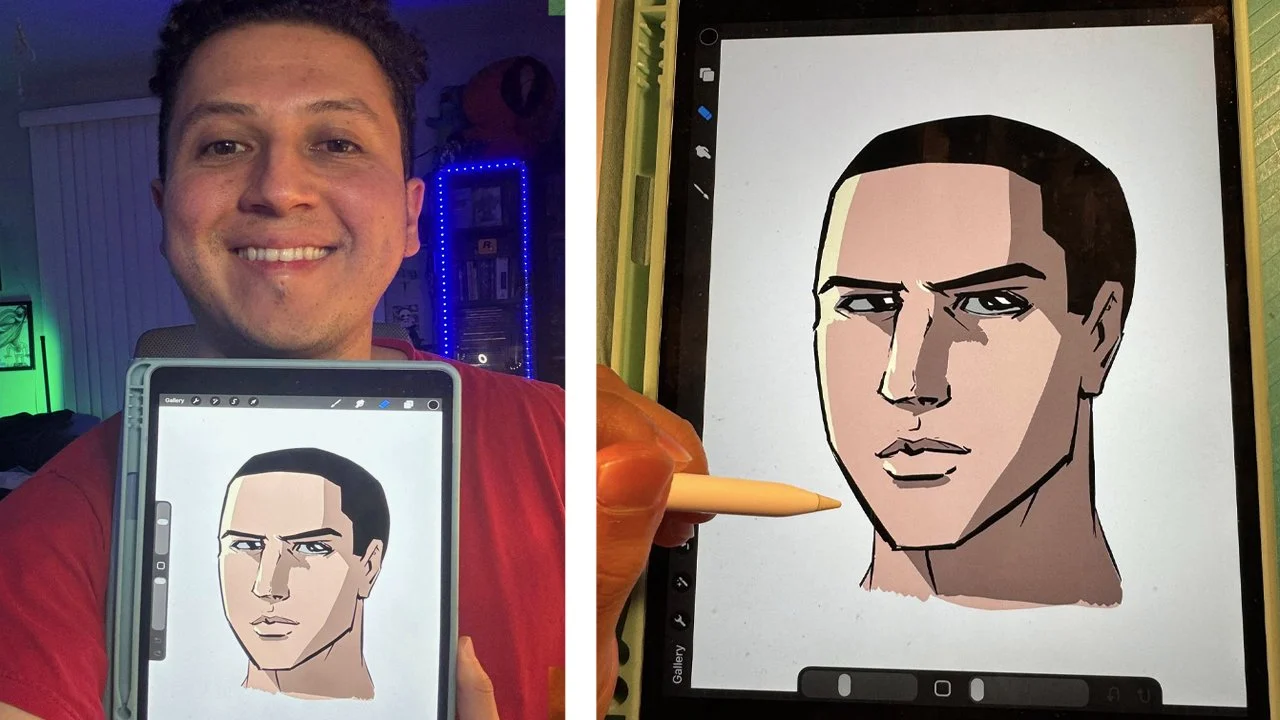 آموزش گام‌به‌گام طراحی پرتره در پروکرییت (Procreate)